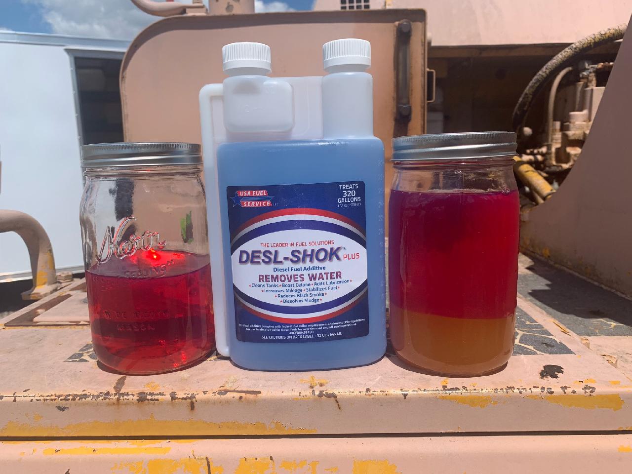 Desl Shok fuel additive clean and dirty diesel